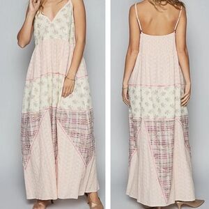 ROSETTE PETAL MAXI DRESS, LIGHT PINK By POL, NWT, M